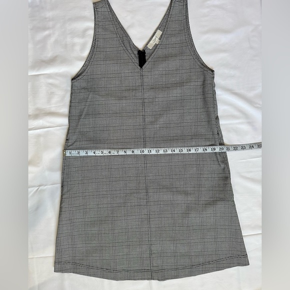 Loft Women’s Houndstooth Plaid Sleeveless Trapeze V-Neck Work Dress Size S NWOT - Picture 12 of 13